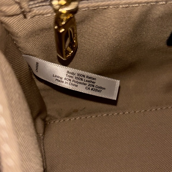 Rattan & Leather Crossbody Purse - Picture 7 of 7